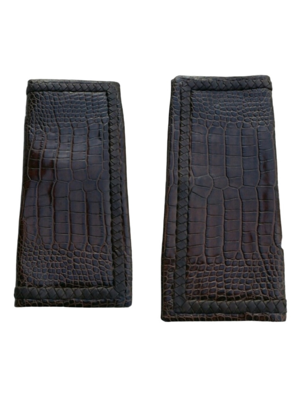 Elie Tahari X-Large Croc Embossed Leather Clutch